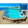 Image de Piscine bois " Sevilla 145 " - 8.57 x 4.57 x 1.45 m + Bâche à bulles 180 µ + Bâche hiver 280 gr/m²