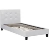 Image de Lit simple en pvc "Julia" - 90 x 190 cm - Blanc