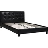 Image de Lit double en pvc "Julia" - 140 x 190 cm - Noir