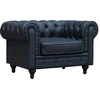 Image de Fauteuil Chesterfield "Aliza" - 111 x 82 x 70 cm - Noir