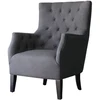 Image de Fauteuil Scandinave Tissu "Duchesse" - 76 x 83 x 100,5 cm - Gris