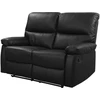 Image de Canapé relax "Lincoln" - 147 x 89 x 103 cm - 2 places - Noir