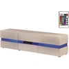 Image de Meuble TV LED "Vida' - 177 x 39 x 45 cm - Blanc laqué