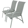 Image de Fauteuil jardin Alu/Textilène "Porto" - Phoenix - Gris clair - Lot de 2