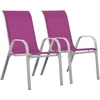 Image de Fauteuil jardin Textilène "Cordoba" - Phoenix - Rose - Lot de 2