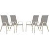 Image de Fauteuil jardin Textilène "Cordoba" - Phoenix - Gris clair - Lot de 4