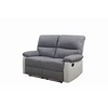 Image de Canapé relax "Lincoln" - 147 x 89 x 103 cm - 2 places - Blanc / gris clair