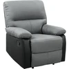 Image de Fauteuil relax "Lincoln" - 90 x 89 x 103 cm - Noir/Gris foncé