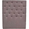 Image de Tête de lit capitonnée "Déco" - 99 cm - Taupe - En tissu