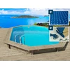 Image de Piscine bois " Palma 145 " 7.57 x 4.07 x 1.44 m - Bâche à bulles 180 µ - Bâche hiver 280 g/m²