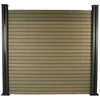 Image de Kit Clôture 8 x 1.6m composite - Kit de fixation offert - Marron