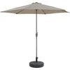 Image de Parasol jardin droit Alu "Sol" - Rond - Ø 3m - Ecru - Avec pied à lester