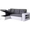 Image de Canapé d'angle convertible/réversible "Axel" - 3 places - Blanc/Gris