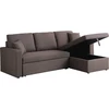 Image de Canapé d'angle convertible/ réversible avec coffre "Alain" - 3 places - Taupe