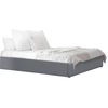 Image de Lit simple en PVC avec coffre "Ava" - 90 x 190 cm - Gris