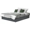 Image de Lit double en PVC avec coffre "Ava" - 140 x 190 cm - Gris