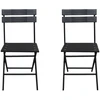 Image de Lot de 2 chaises de jardin pliable en plastique "Tenerife" - Gris anthracite