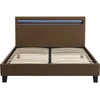 Image de Lit LED "Maria" - 140 x 190 cm - Taupe