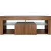 Image de Meuble TV design bois "Hugo" - 140 x 40 x 50 cm - Marron