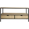 Image de Meuble TV avec tiroir style industriel "Detroit" - 113 x 40 x 55 cm - Beige