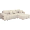 Image de Canapé d'angle convertible tissu chenille 3 places - "Trocadero" - Beige