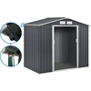 Image de Abri de jardin en métal "Vegas" 5.29 m² avec gouttière - Gris