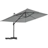 Image de Parasol jardin déporté en aluminium "Sky 4" - 3 x 4 m - Gris
