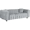 Image de Canapé droit en tissu chenille "Vendome" - 3 places - Gris