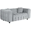 Image de Canapé droit en tissu chenille "Vendome" - 2 places - Gris