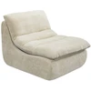 Image de Chauffeuse en tissu texturé "Candela" - 81 x 96 x 75 cm - Beige