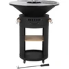 Image de Barbecue plancha brasero à charbon et bois "Cesar premium" - à  81 cm - Noir