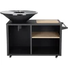 Image de Barbecue plancha brasero à charbon et bois "Maréchal" - à  81 cm - Noir