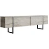 Image de Meuble TV en bois "Luxe" - 180 x 30 x 50 cm - TravertinNoir