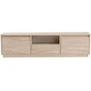 Image de Meuble TV en bois "Vanguard" - 160 x 29 x 42 cm - Travertin