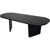 Image de Table basse en bois "Ovalis" - 130 x 65 x 40 cm - Bois Noir