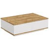 Image de Table basse en bois "FR14" - 90 x 60 x 28 cm - Pin atlantiqueBlanc