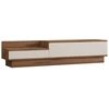 Image de Meuble TV en bois "Barko" - 160 x 35 x 35 cm - Pin atlantiqueBlanc