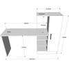 Image de Bureau en bois "CT2" - 152 x 40 x 120 cm - Pin atlantique Noir