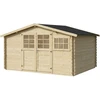 Image de Abri de jardin en bois "Clairval" - 416 x 301 x 218 cm - 12.53 m² - 28 mm