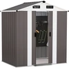 Image de Abri de jardin métal "Dallas II" - 2,17 m² - Taupe