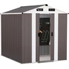 Image de Abri de jardin métal "Dallas" - 4,12 m² - Taupe
