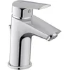 Image de Duravit No.1 Mitigeur monocommande de lavabo, Robinet lavabo, Taille S (hauteur de sortie 91 mm), Robinet salle bain avec tirette et garniture de vidage, Robinet à économie d'eau (MinusFlow), chromé