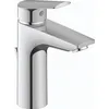 Image de Duravit No.1 Mitigeur monocommande de lavabo, Robinet lavabo, Taille M (hauteur de sortie 117 mm), Robinet salle bain avec tirette et garniture de vidage, Robinet à économie d'eau (MinusFlow), chromé