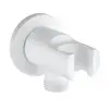 Image de Fortis Raccord mural coudé avec support de douchette, métallique, rond, 5358000MW,