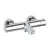 Image de Fortis Brera Mitigeur thermostatique de baignoire pour 2 sorties, en applique, 78111THPC,