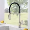 Image de Fortis Lica flex Robinetterie de cuisine à 2 types de jets, pivotante avec bec souple en silicone, 1555700SS,