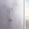 Image de Fortis Spa WHITE 250 XL Colonne de douche avec mitigeur thermostatique, douchette stick ronde en métal et douche de tête en métal, 78689THMW,