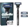 Image de Gillette Rasoir Homme Mach 3, avec 3 Recharges, Noir   Manche Réutilisable, Cartouche à 3 Lames en Acier Inoxydable, Bande Lubrifiante, 1 Recharge Jusqu’à 15 Rasages