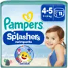 Image de Pampers Splashers, Taille 4-5, 11 Couches-Culottes de Bain Jetables, 9-15kg, pour Une Protection Optimale dans L'eau