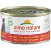 Image de almo nature HFC Natural - Nourriture Humide pour Chiens avec Boeuf et Jambon à l'origine Propres à la consommation Humaine et désormais utilisée pour la préparation des Aliments pour Chiens.